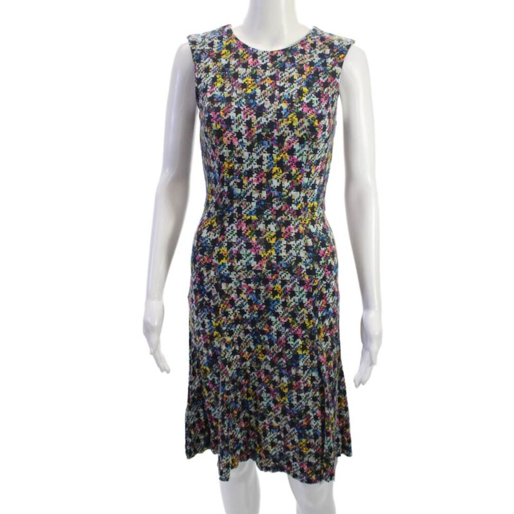 Erdem Womens A-Line Fit and Flare Black Sleeveless Dress Size 4